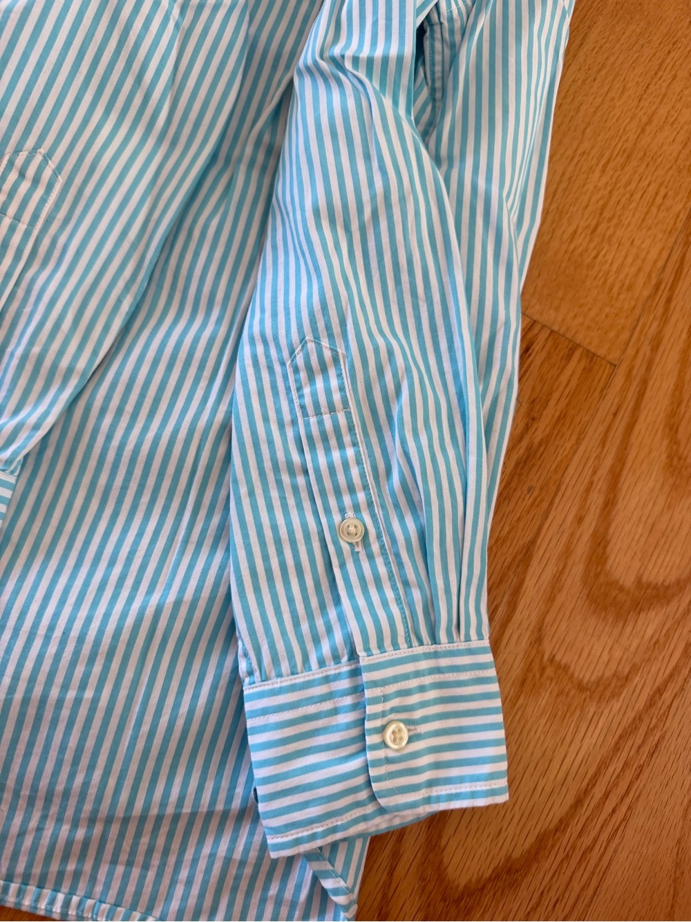 Ralph Lauren Boys' Blue Striped Button-Down Shirt - Picture 5 of 5